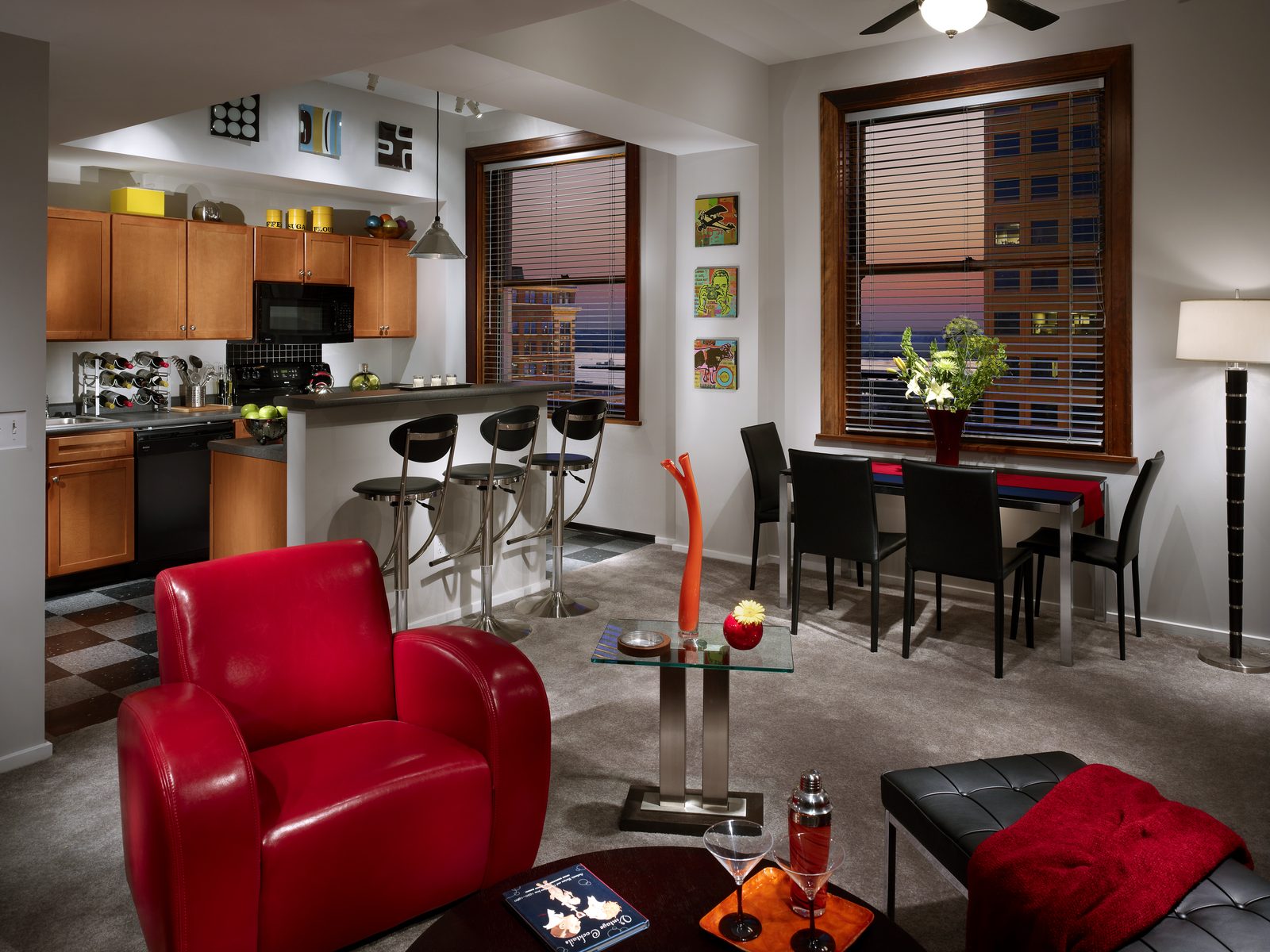 A residential unit interior at Court Square Center, Memphis.
