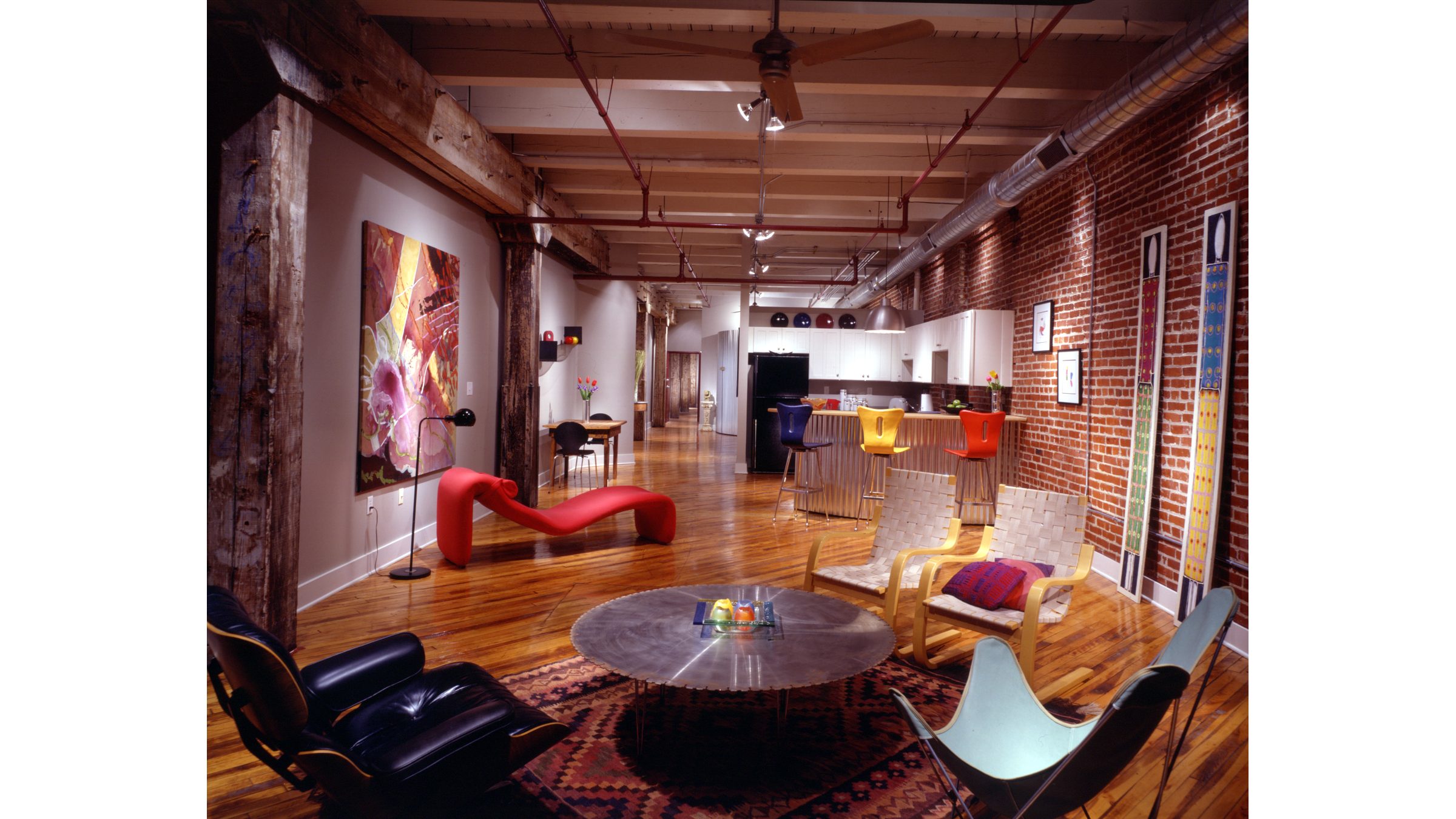 Loft interior at Hotline Lofts, Memphis.