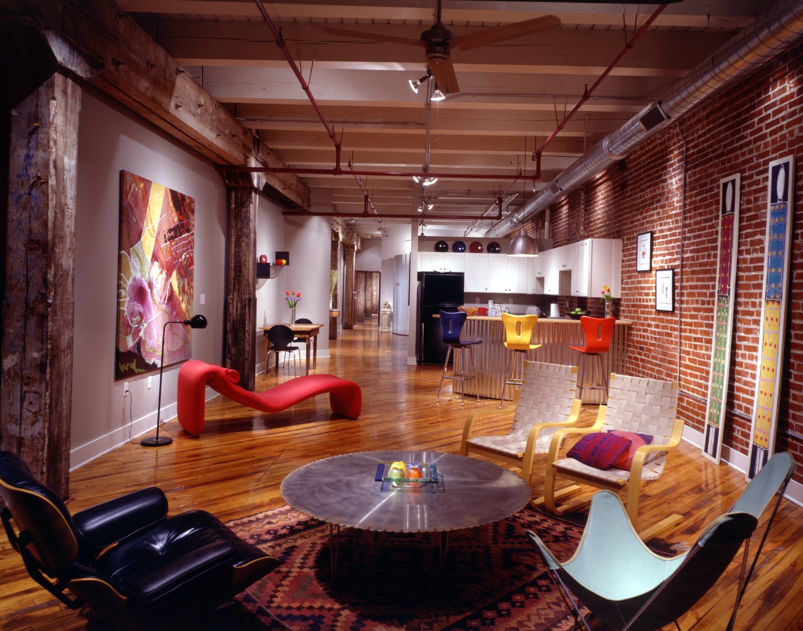 Loft interior at Hotline Lofts, Memphis.