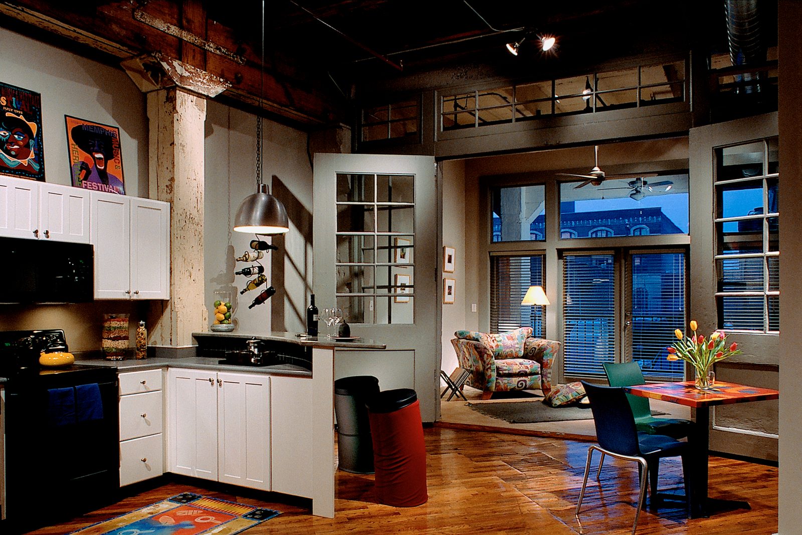Loft interior at Hotline Lofts, Memphis.