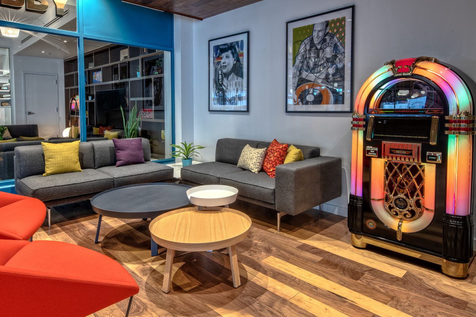 Lounge at Hotel Indigo, Memphis.